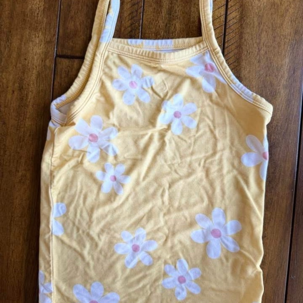 Yellow Floral Tank Top